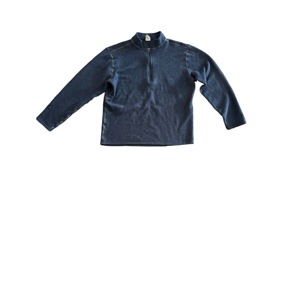 Vintage Men’s Hot Chilly 1/4th Zip Blue Knit Pullover Size XL Outdoor All Season - Picture 1 of 5